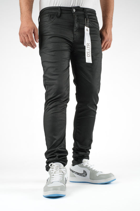 WAX BLACK STRETCH PANTS DZTR-233
