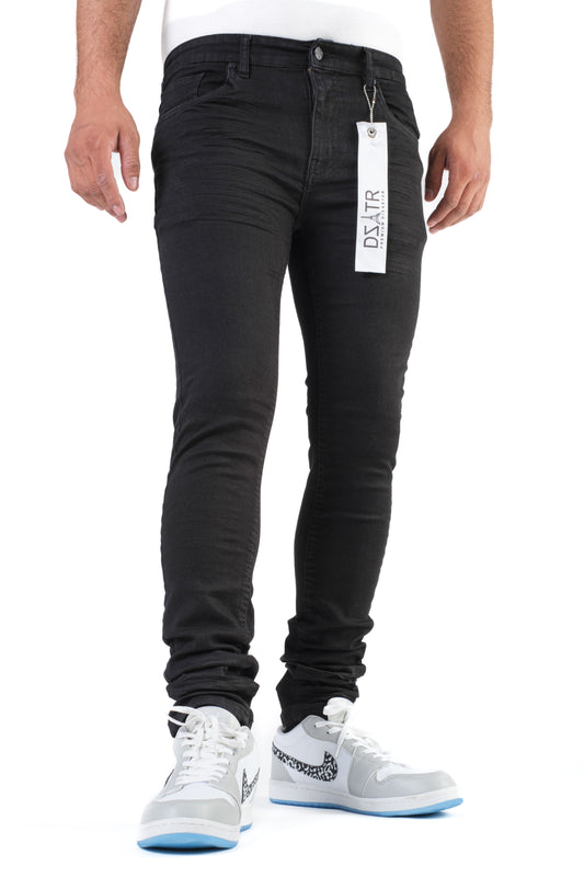 MENS CLASSIC ULTRA STRETCH DENIM - JET BLACK 3D (PD-T-003)