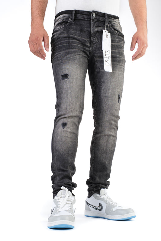 MENS CLASSIC ULTRA STRETCH DENIM - BLACK WASH DZTR-413