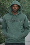 "MEN STONE HOODIE OLIVE" -BLESSED