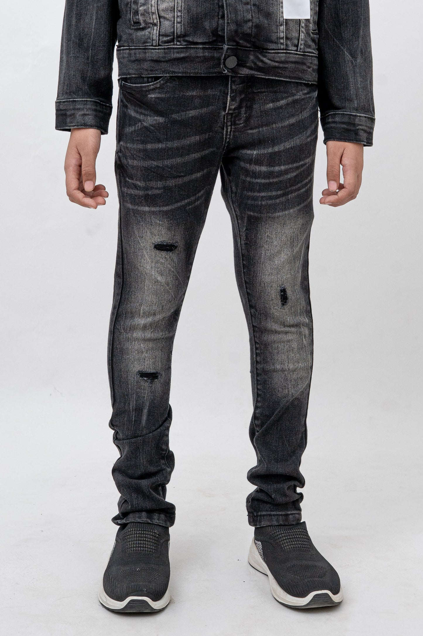 KIDS JEANS BLACK WASH K-046