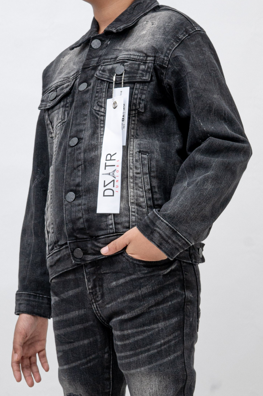 KIDS JACKET "BLACK WASH"