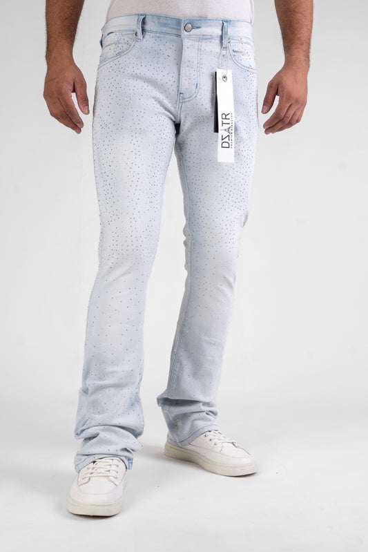 MENS CLASSIC ULTRA STRETCH DENIM - STACKED ICE STONE DZTR-492