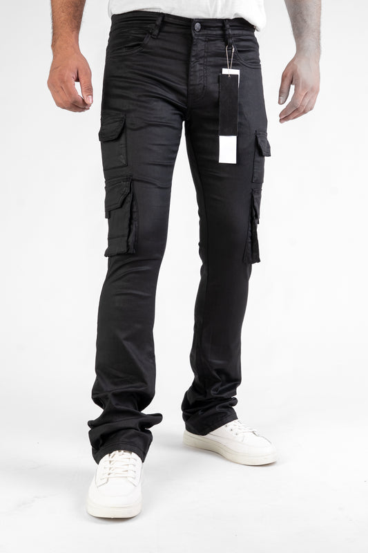 MENS CLASSIC ULTRA STRETCH DENIM - STACKED  BLACK WAX DZTR-533