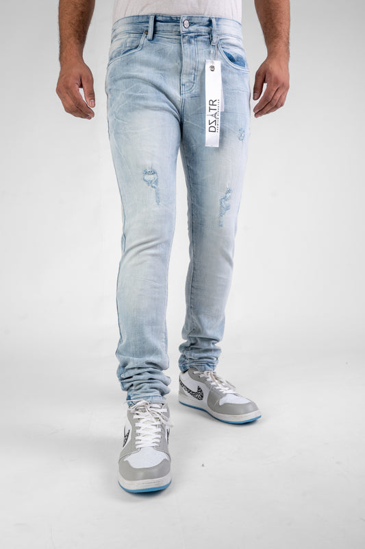 MENS CLASSIC ULTRA STRETCH DENIM - ICE BLUE -441