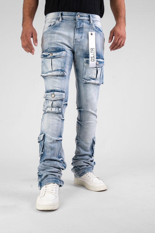 MENS CLASSIC ULTRA STRETCH DENIM - STACKED ICE DZTR-488