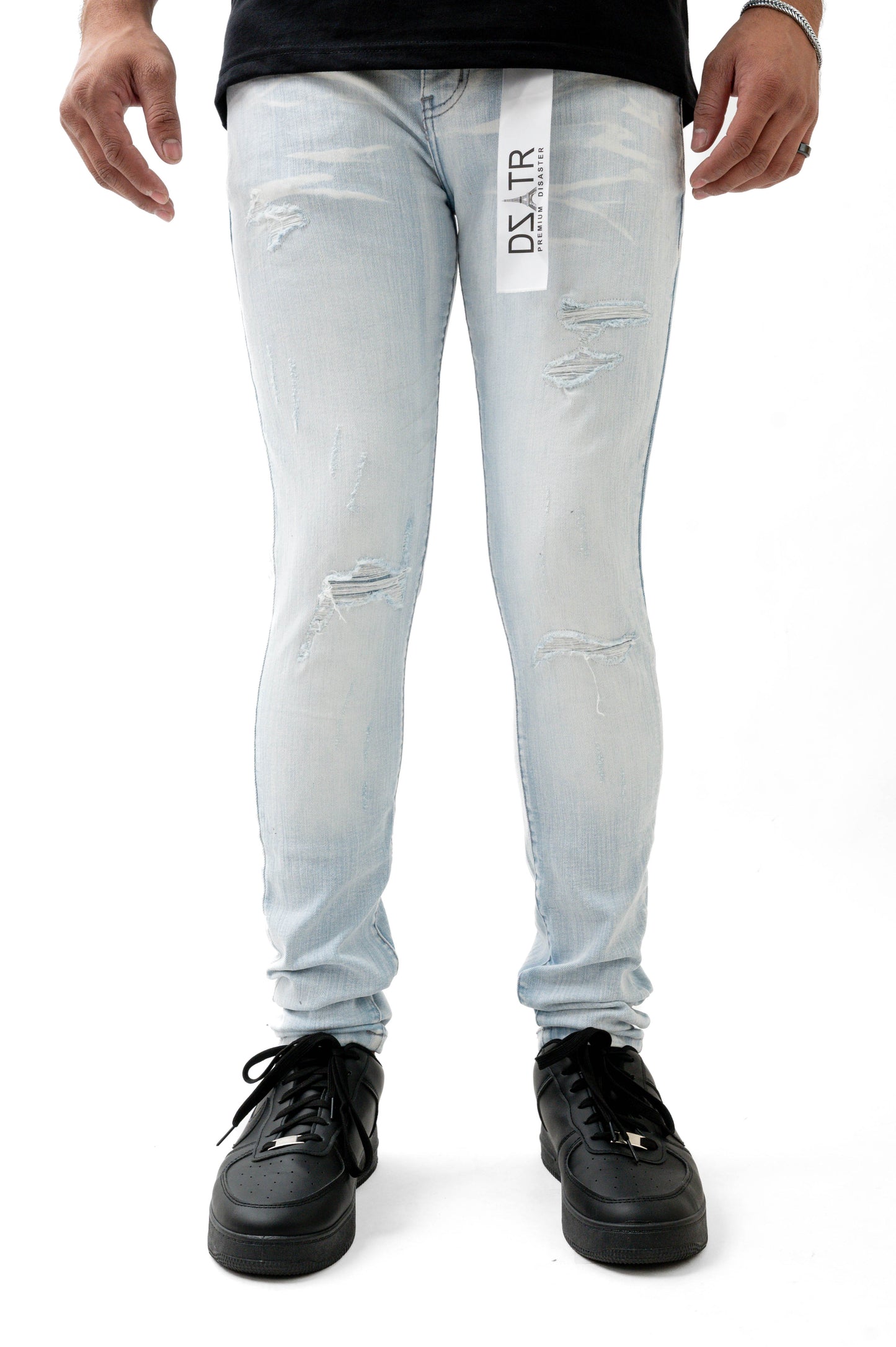 MENS SKINNY ULTRA STRETCH DENIM -WHITE DZTR -422