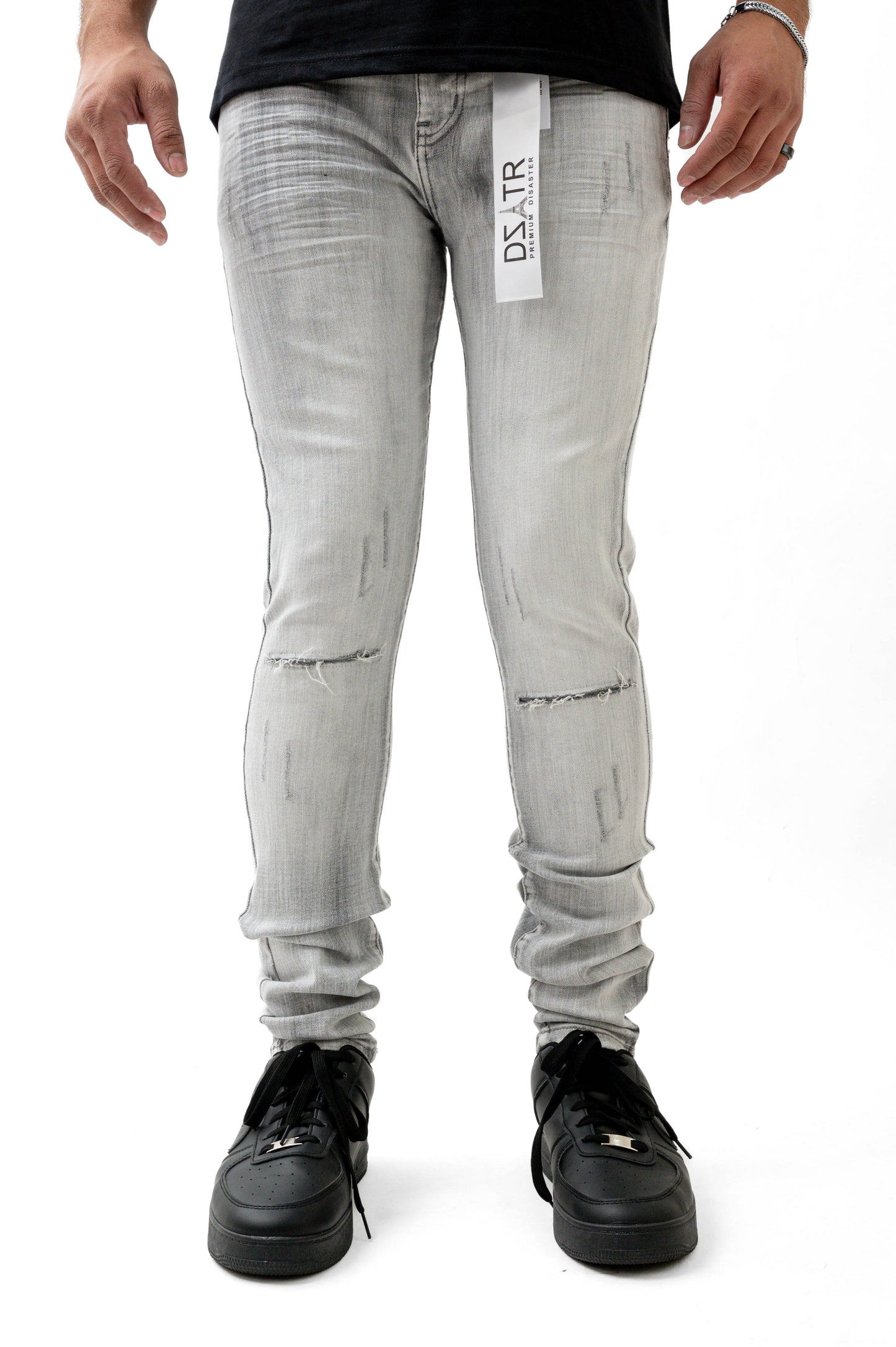 MENS SKINNY ULTRA STRETCH DENIM -GREY DZTR -551