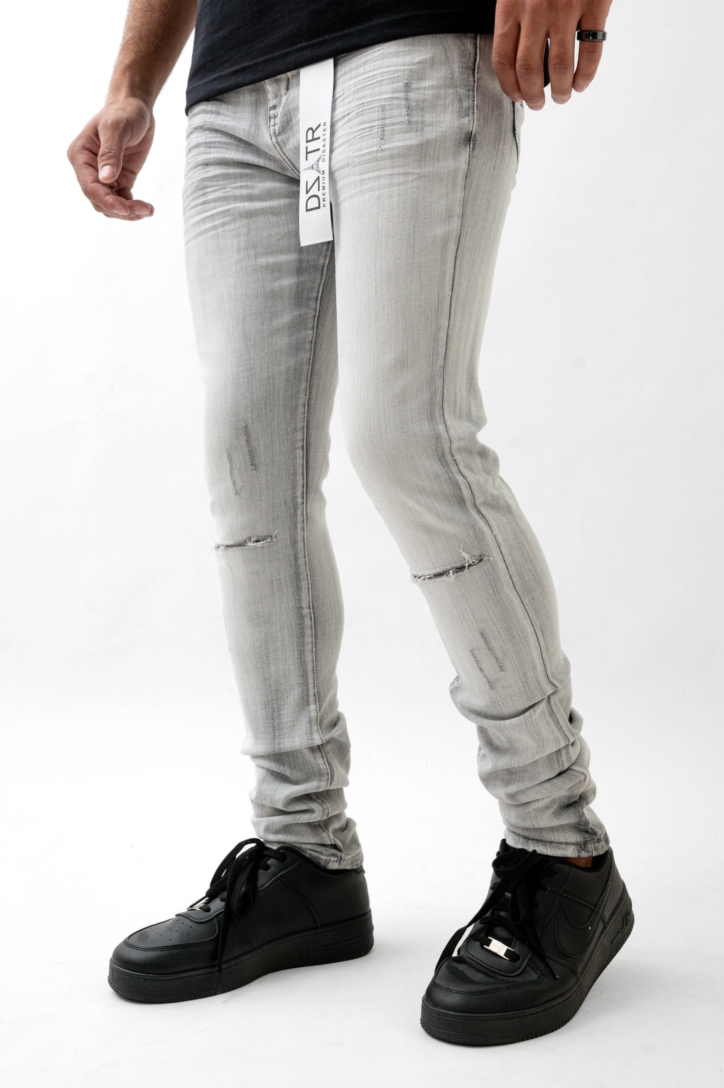 MENS SKINNY ULTRA STRETCH DENIM -GREY DZTR -551