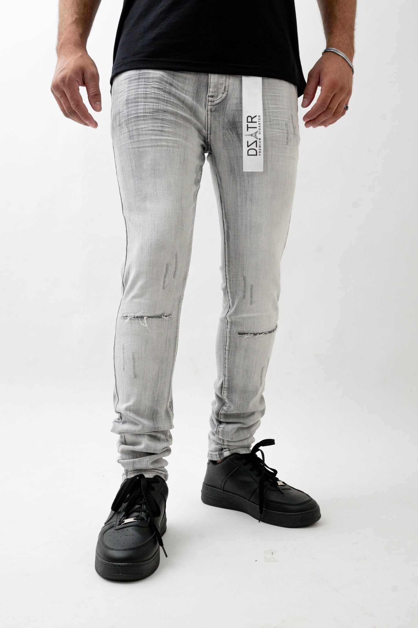 MENS SKINNY ULTRA STRETCH DENIM -GREY DZTR -551