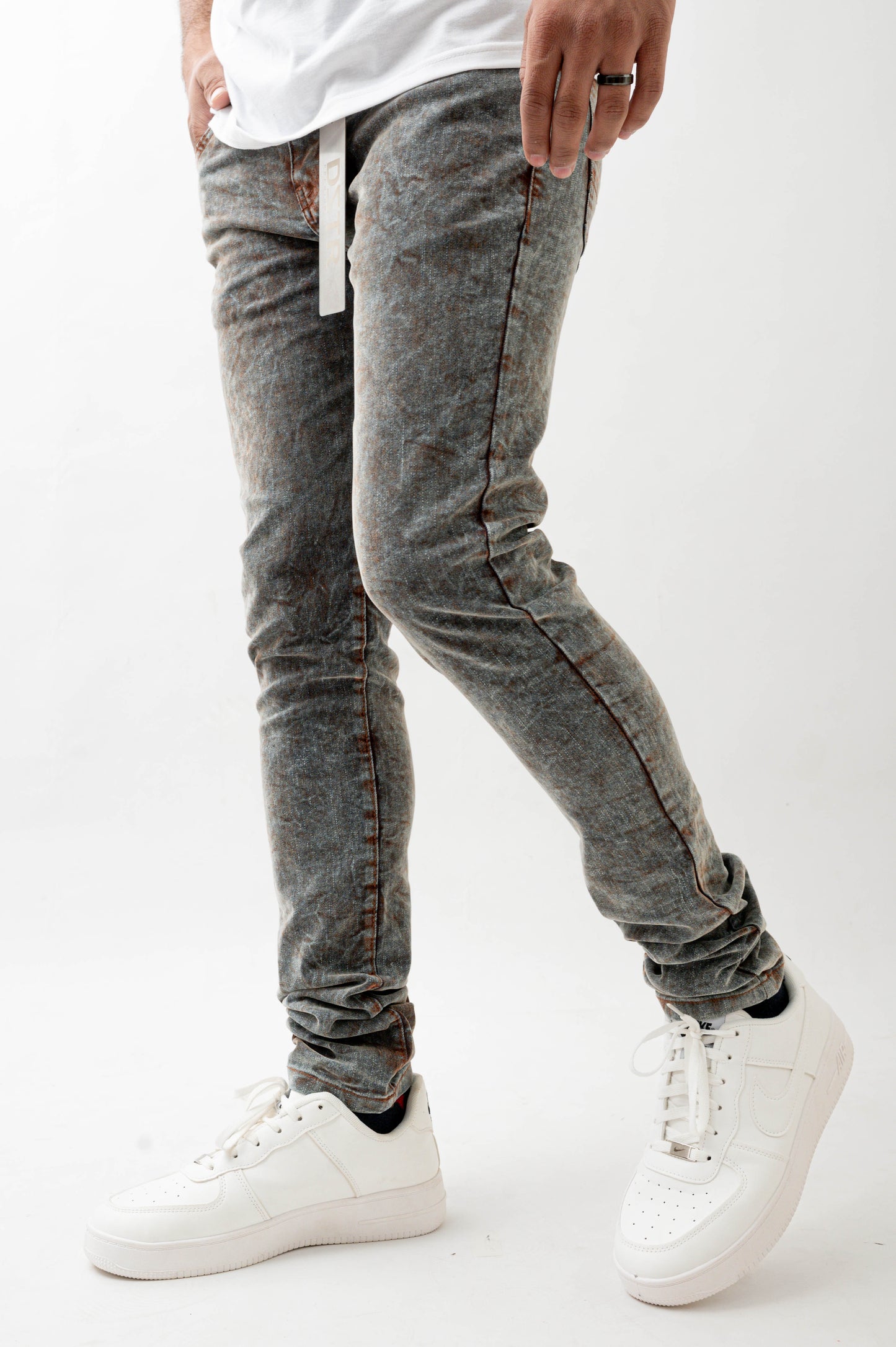 MENS SKINNY ULTRA STRETCH DENIM -GREY DZTR -553