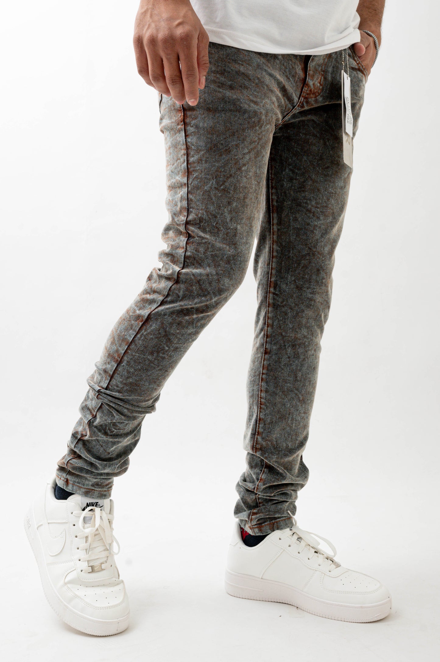 MENS SKINNY ULTRA STRETCH DENIM -GREY DZTR -553