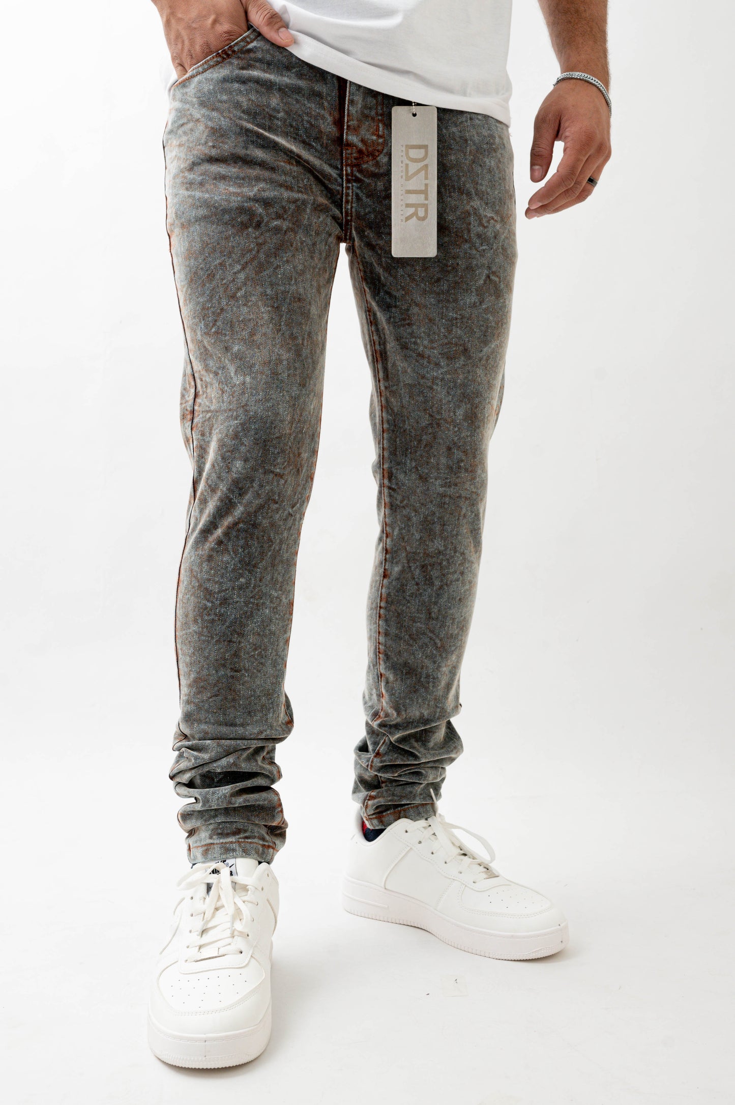 MENS SKINNY ULTRA STRETCH DENIM -GREY DZTR -553