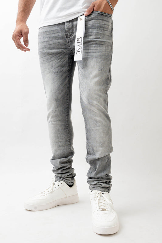 MENS SKINNY ULTRA STRETCH DENIM -GREY DZTR -466