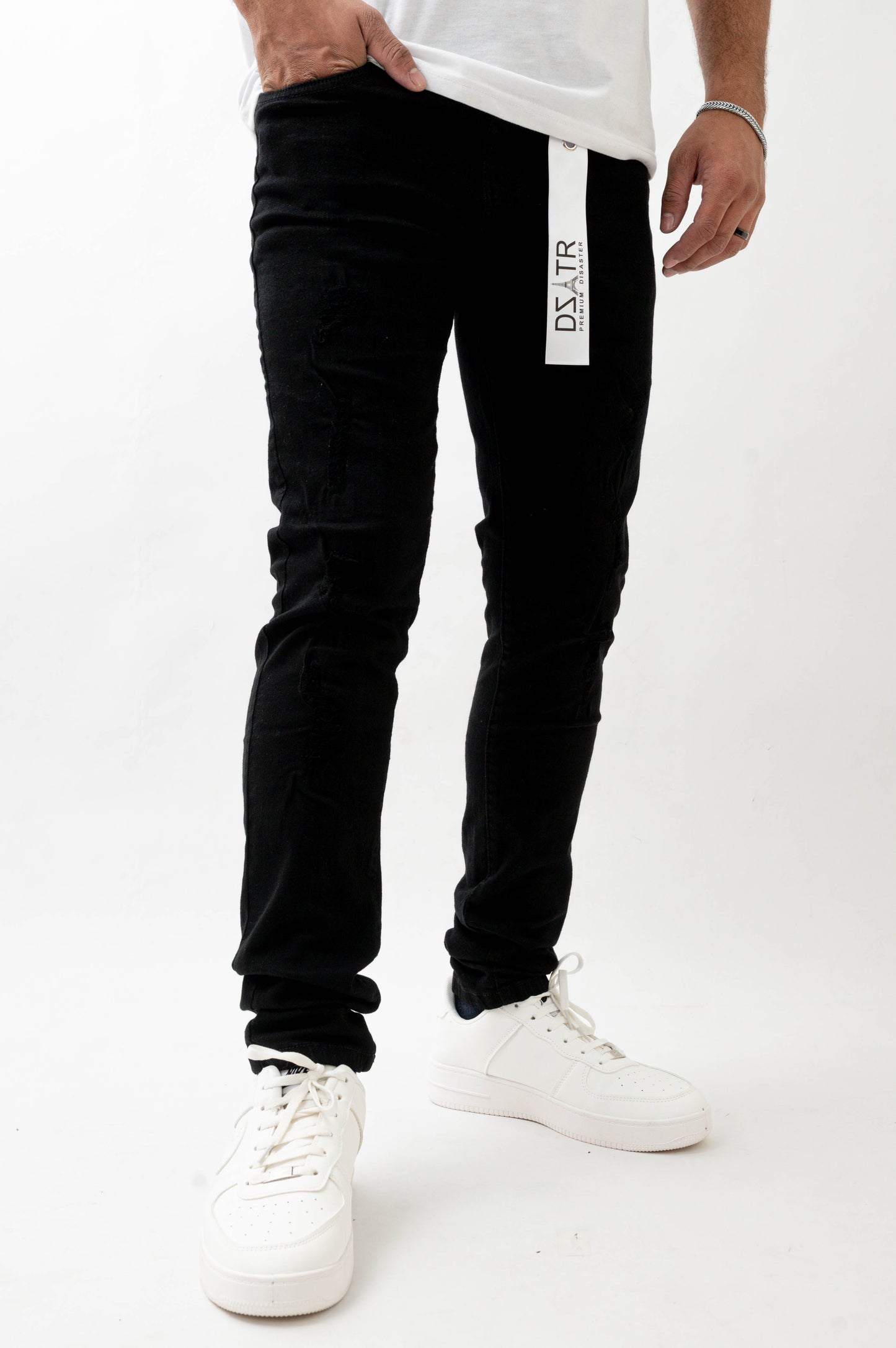MENS SKINNY ULTRA STRETCH DENIM - JET BLACK DZTR -351