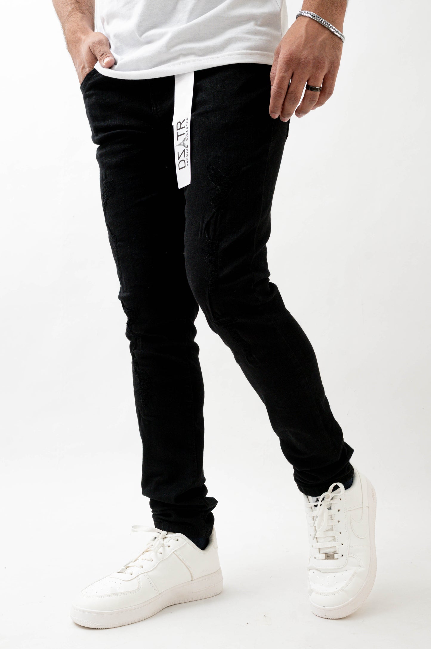 MENS SKINNY ULTRA STRETCH DENIM - JET BLACK DZTR -351