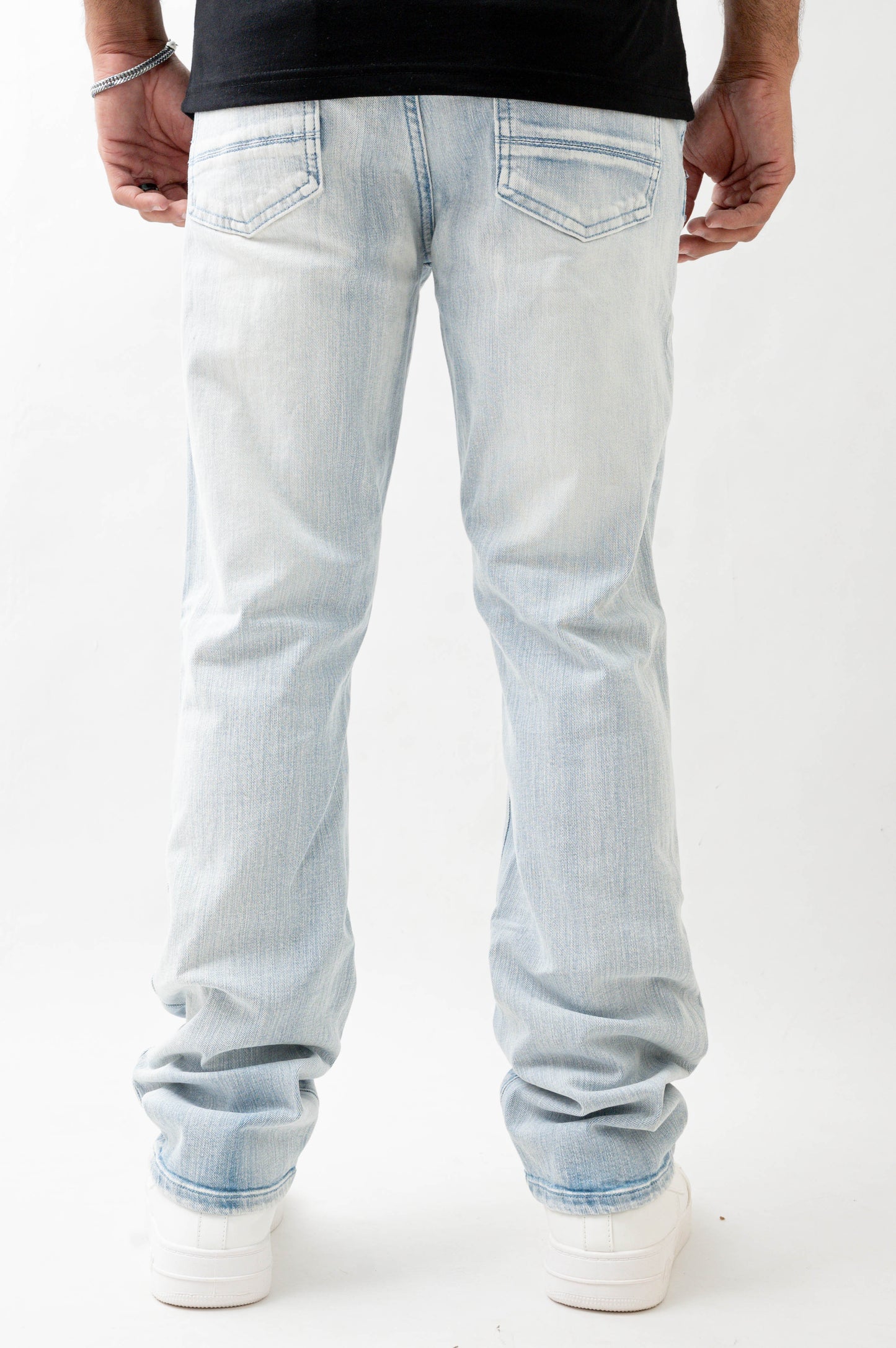 MENS STRAIGHT ULTRA STRETCH DENIM -ICE BLUE DZTR -550
