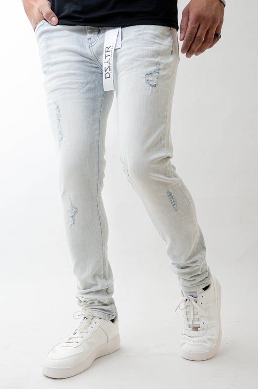 MENS SKINNY ULTRA STRETCH DENIM -WHITE DZTR -437