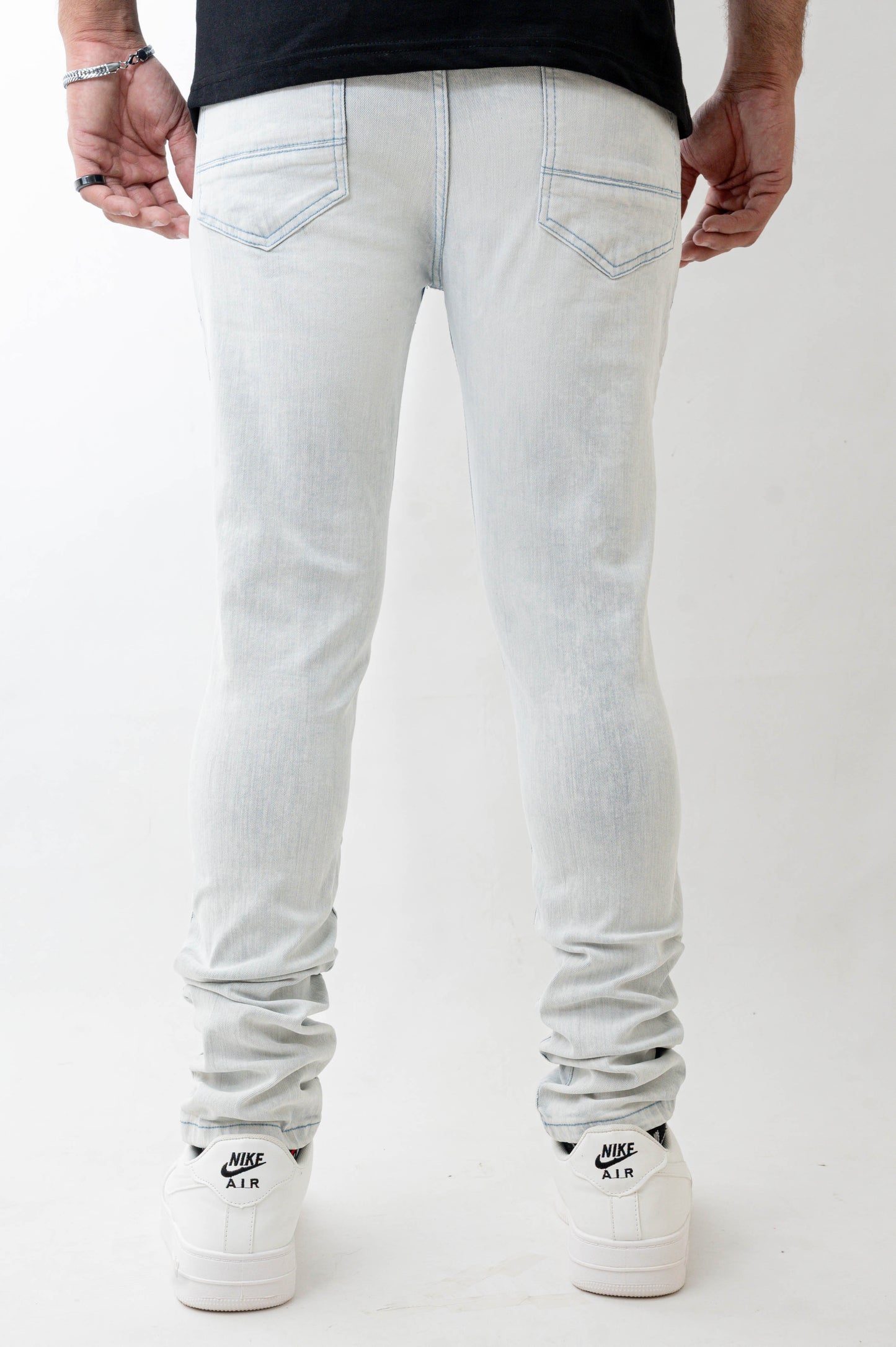 MENS SKINNY ULTRA STRETCH DENIM -WHITE DZTR -437